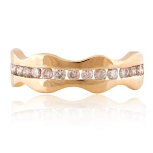 Designer Ring with Certified Diamonds in 18k Yellow Gold - LR1867P